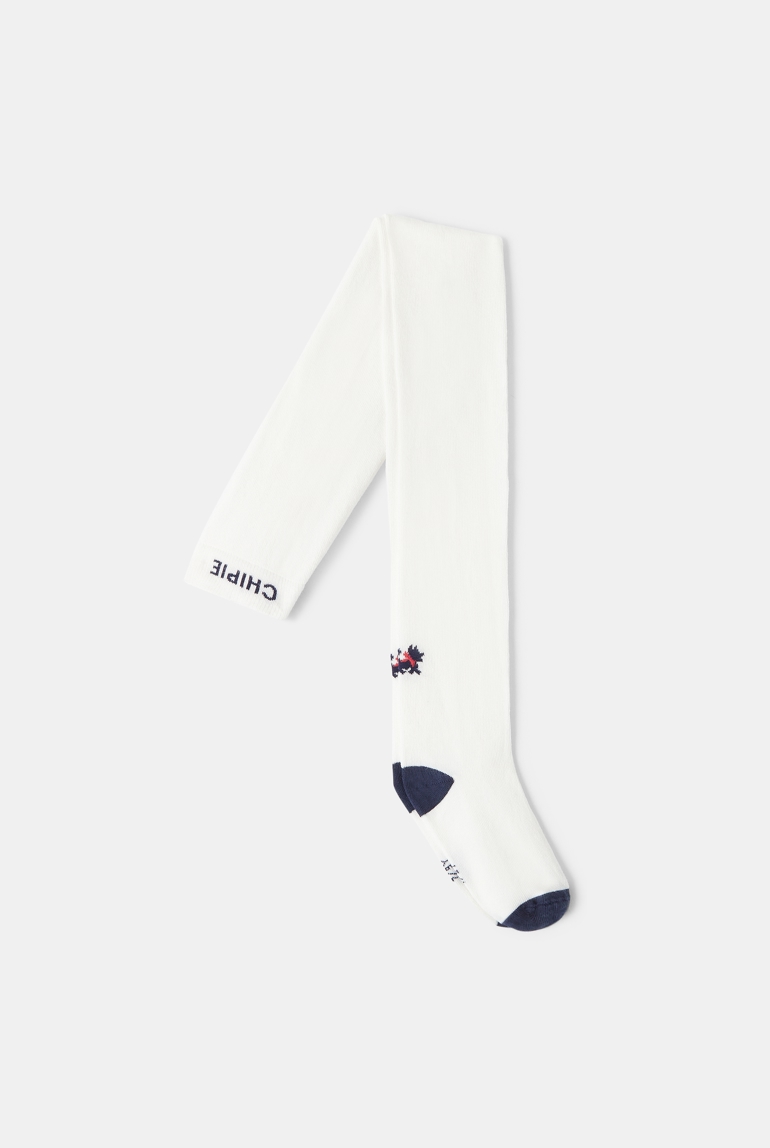 Collants chauds détail scottish blancs fille Chipie 1