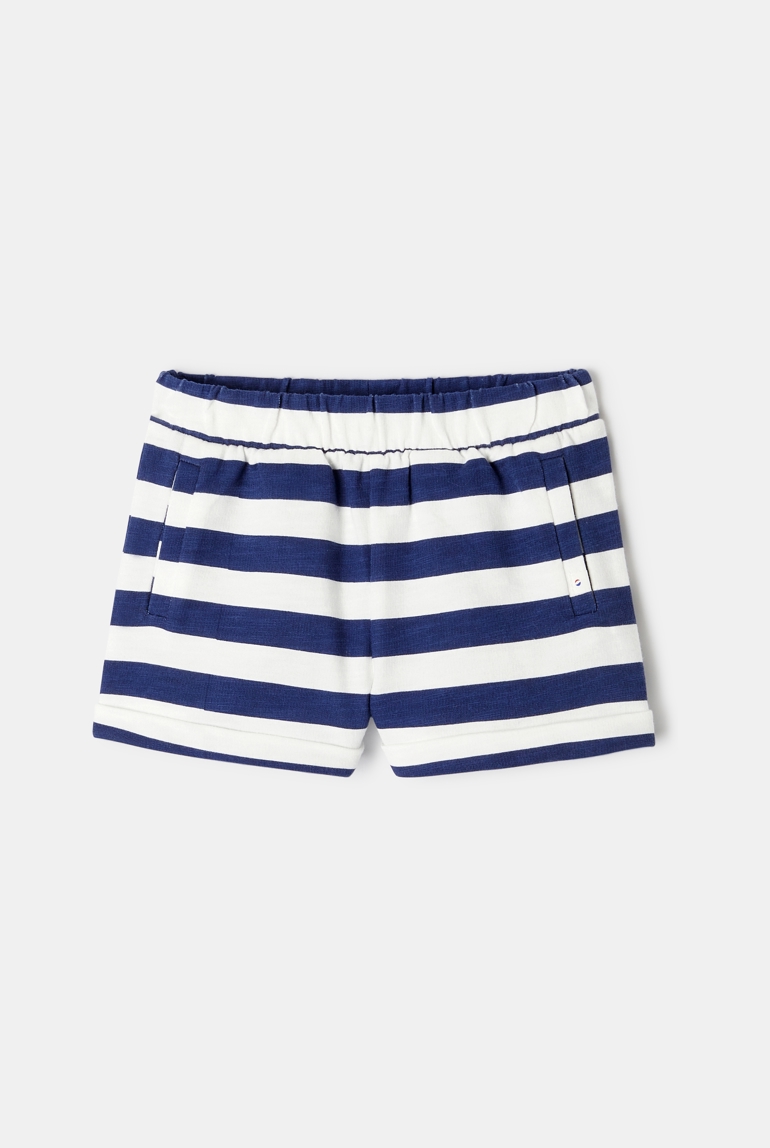 Short en molleton de coton bio bleu mixte Absorba 1