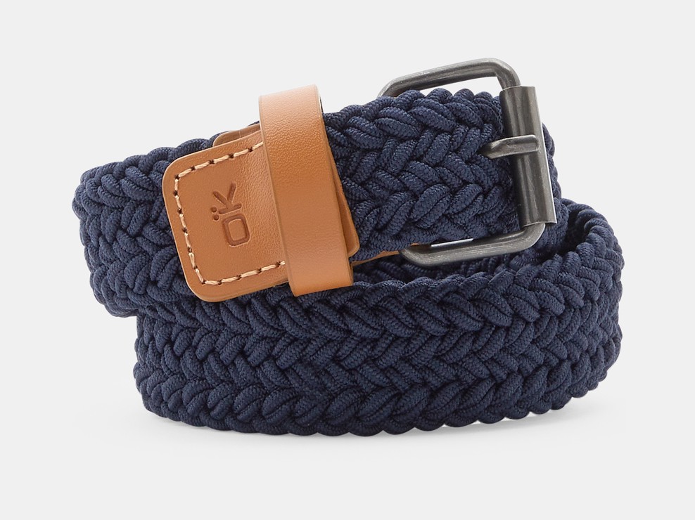 Ceinture tressée élastiquée bleu garçon 1