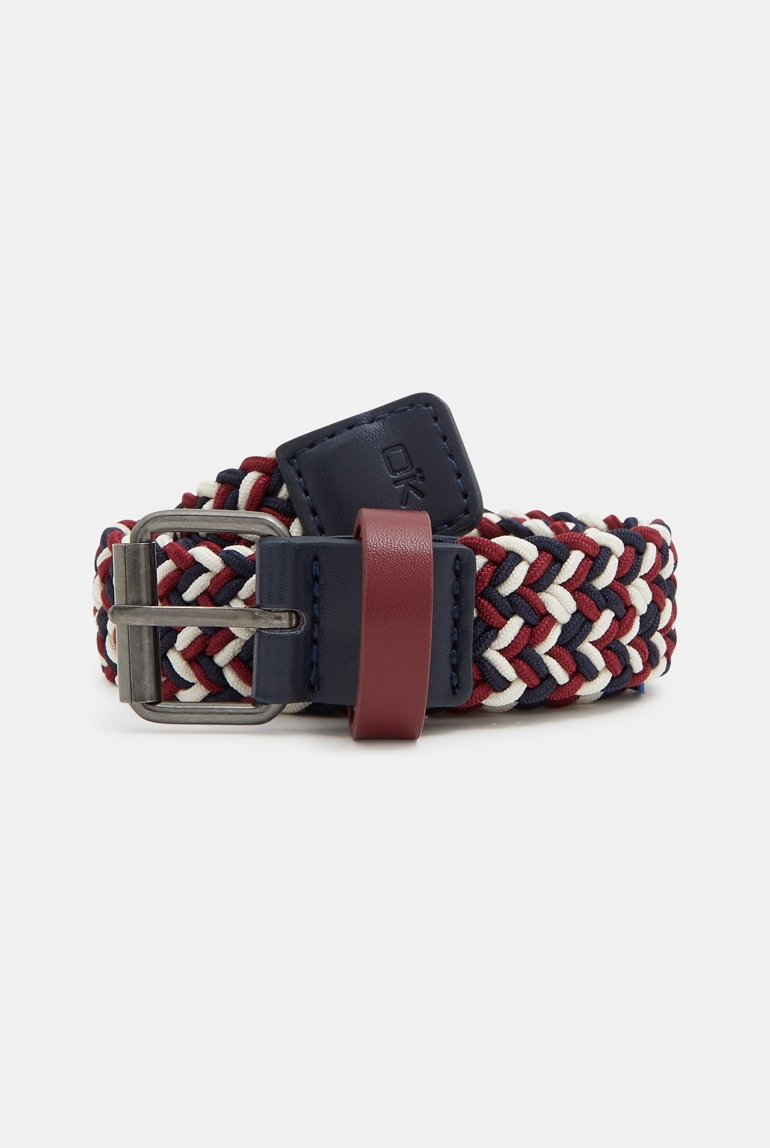 Ceinture tressée élastiquée tricolore garçon 1