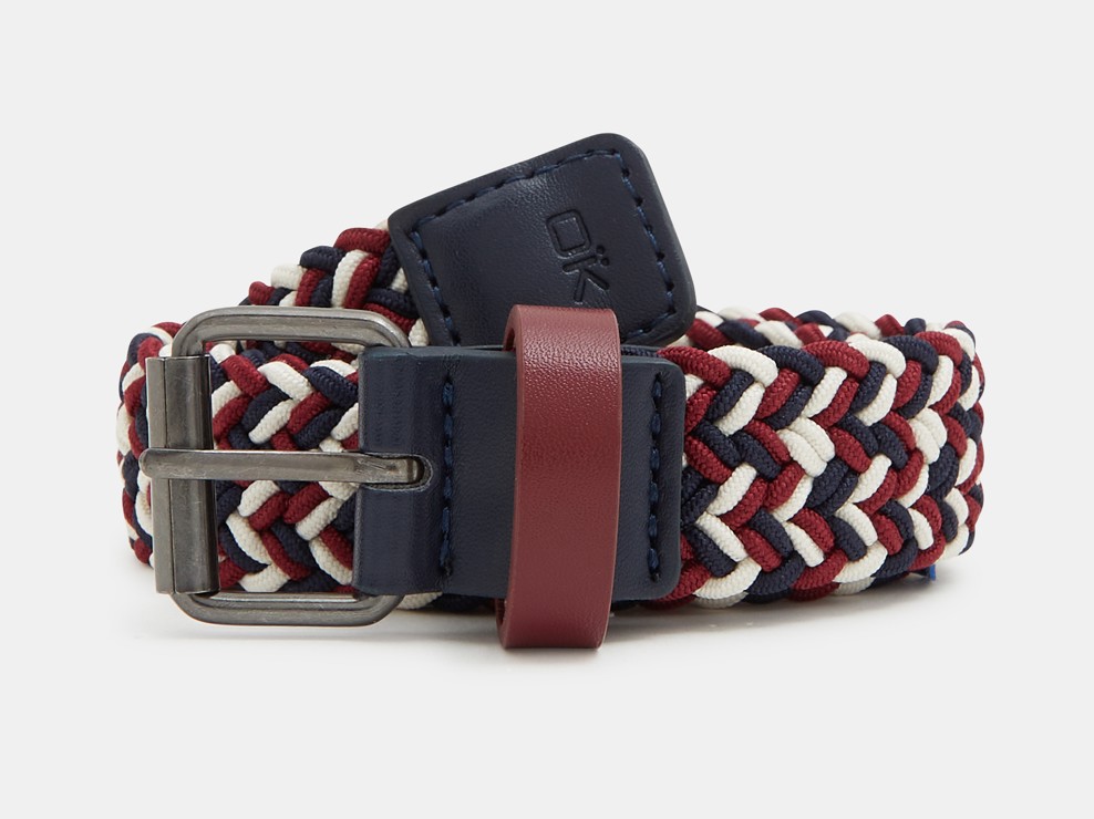 Ceinture tressée élastiquée tricolore garçon 1