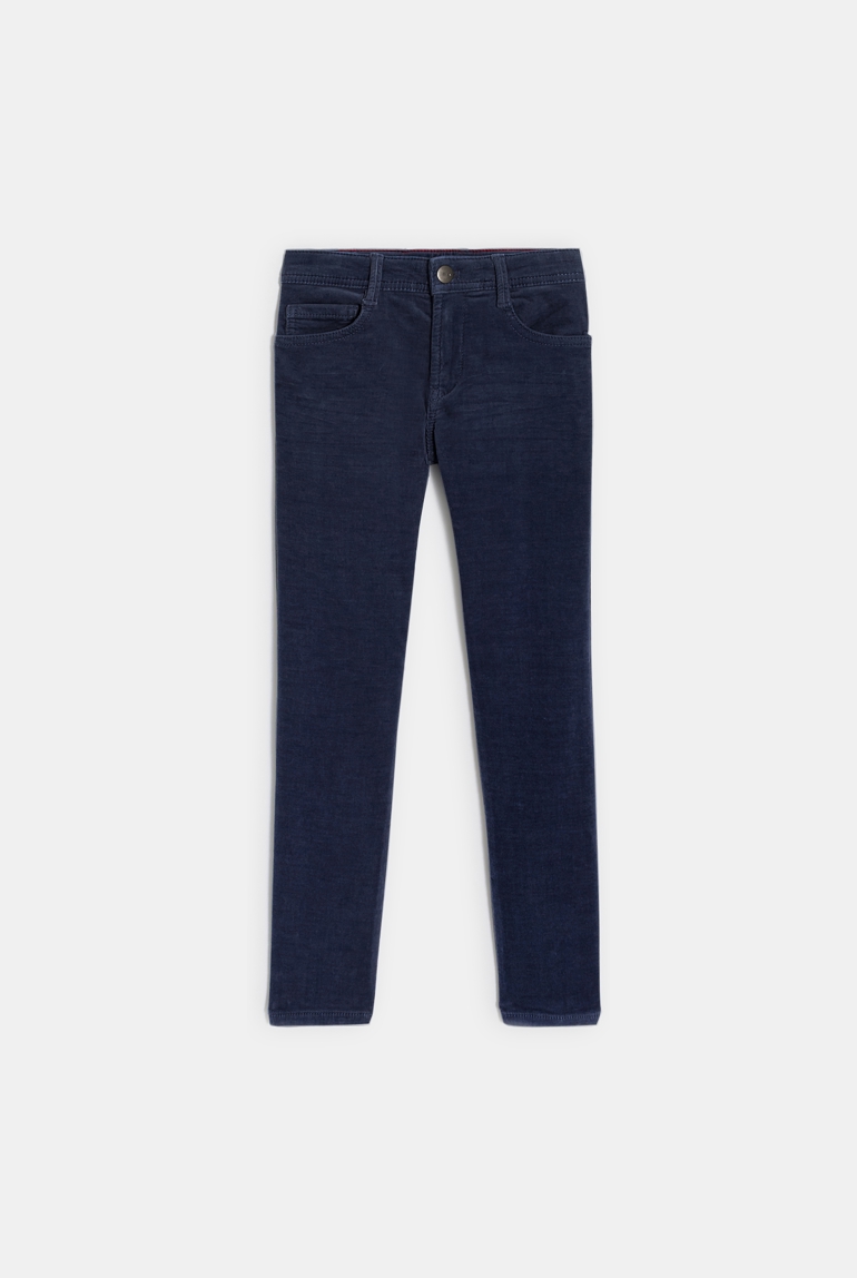 Pantalon skinny en velours Garçon 1