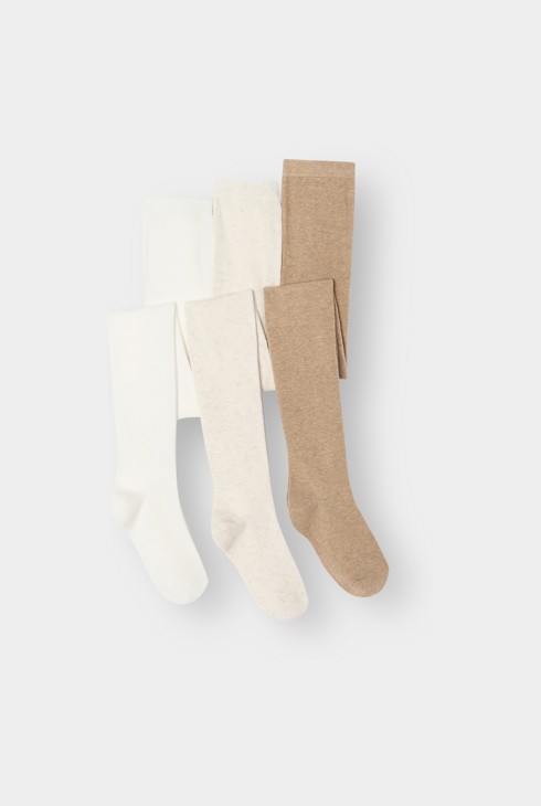Lot de 3 collants beiges fille 1