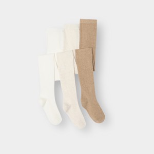 Lot de 3 collants beiges fille