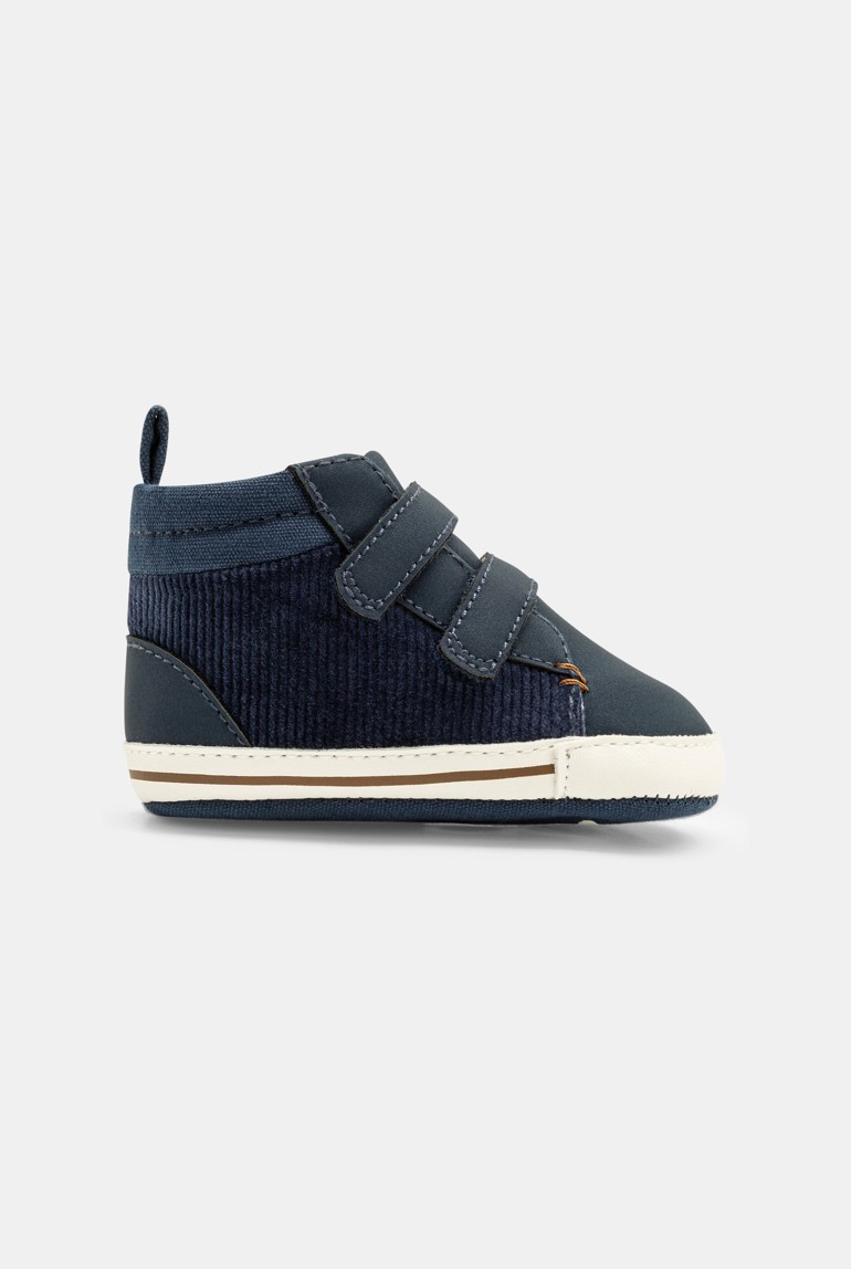 Chaussure montante matelassée bleu bébé garçon 1
