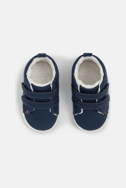 Chaussure montante matelassée bleu bébé garçon