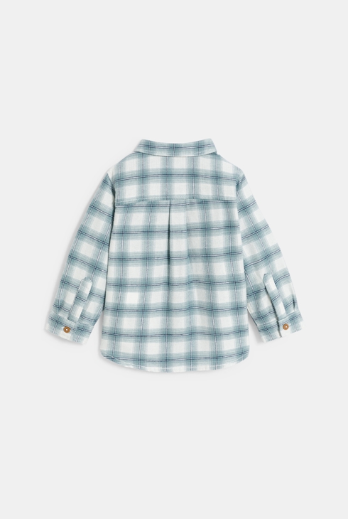 Chemise chaude à carreaux bleu bébé garçon