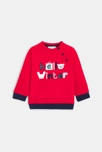 Sweat polaire croisé rouge bébé garçon