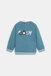 Sweat chaud pingouin bleu bébé garçon