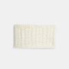 Snood en maille tricot doublée polaire blanc bébé fille