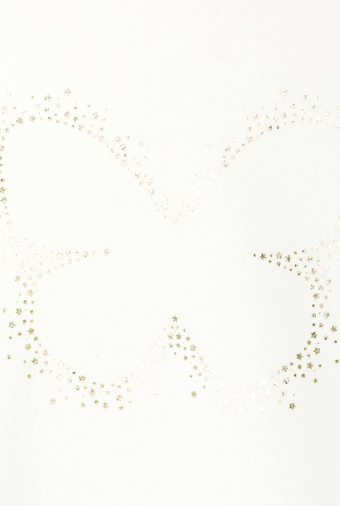 Weißes Rollkragen-T-Shirt mit Schmetterlingsmotiv Mädchen 2