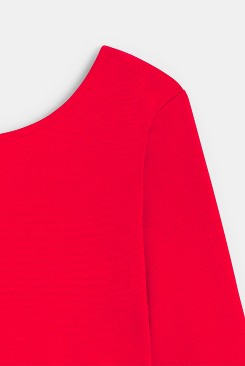 Robe chic plissée rouge Fille