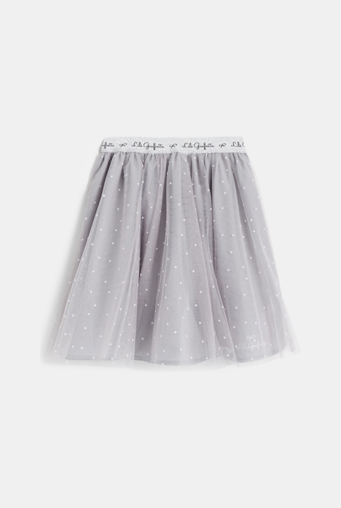 Grauer Tüll-Petticoat mit Punkten Lili Gaufrette 1