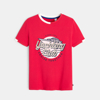 T-shirt manches courtes "yatching club" rouge Garçon