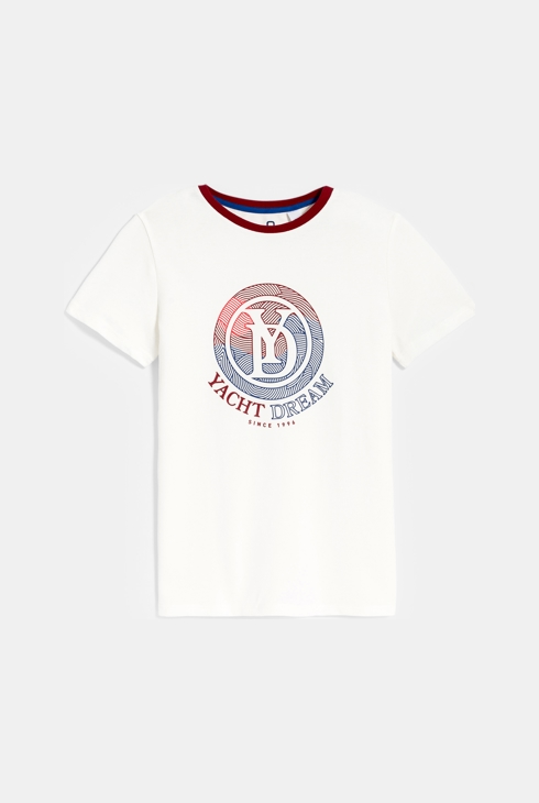 Weißes Kurzarm-T-Shirt mit Druck Jungen 1