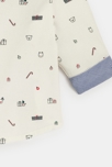 Chemise en velours micro-côtelé imprimée blanc bébé garçon 3