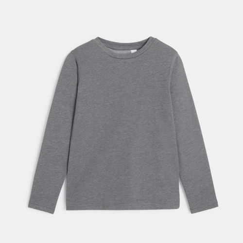 T-shirt Manches Longues Thermorégulant Gris Garçon - Gris Anthracite - 8A - OKAIDI