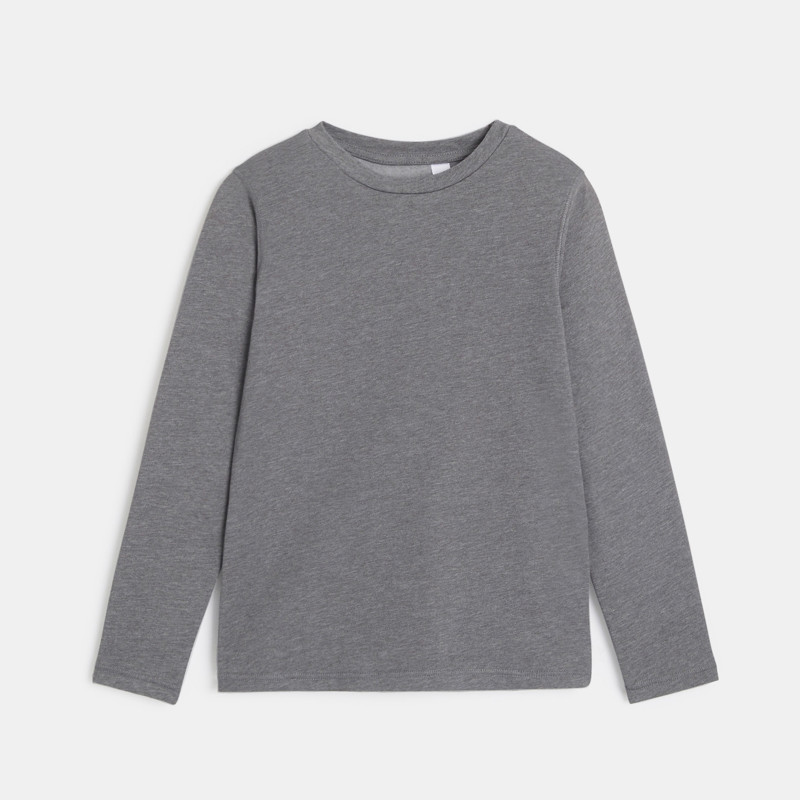 Graues, wärmeregulierendes langärmeliges T-Shirt für Jungen