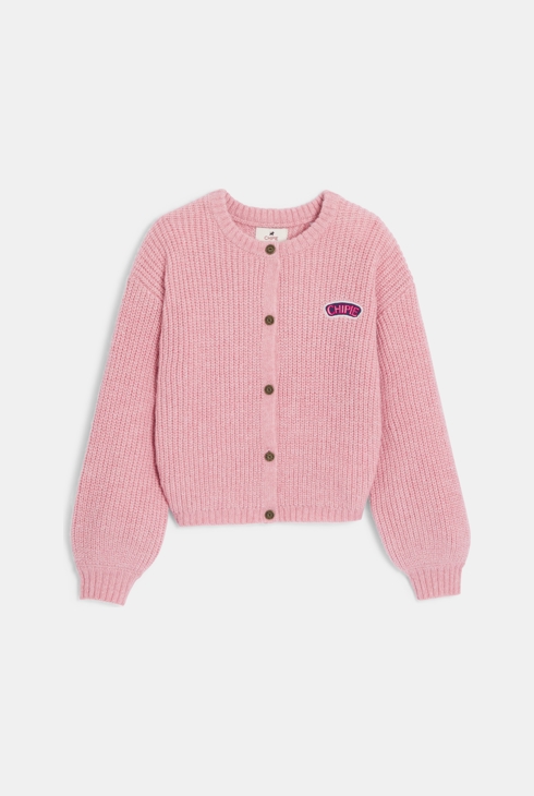 Cardigan col rond rose fille Chipie 1