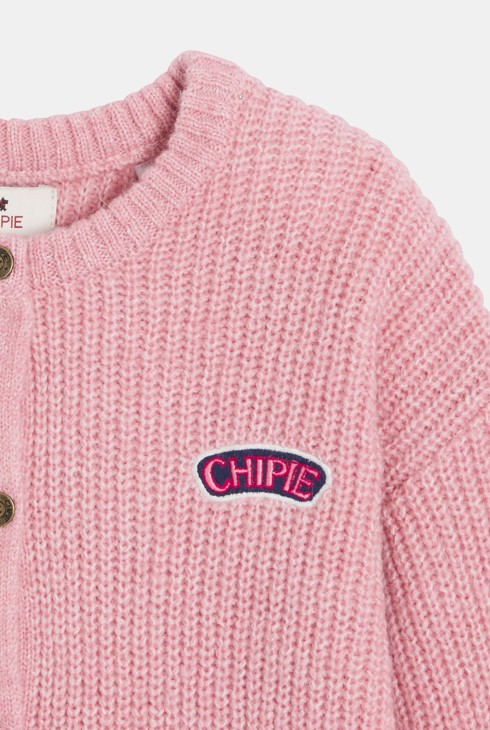 Cardigan col rond rose fille Chipie 2