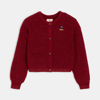 Cardigan col rond rouge fille Chipie