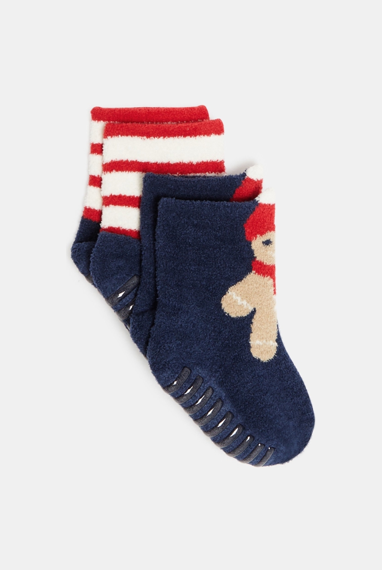 Chaussettes bouclette antidérapantes bébé fille (lot de 2) 1
