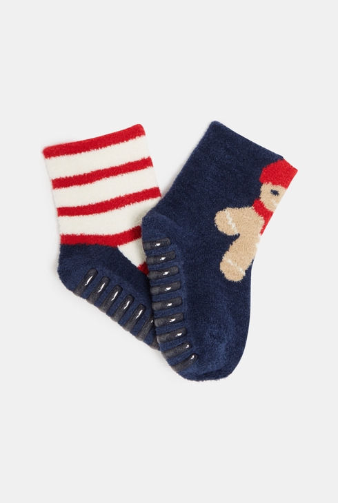 Chaussettes bouclette antidérapantes bébé fille (lot de 2)
