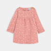 Robe coton matelassé à pois rose bébé fille