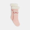 Chaussettes fourrées sherpa antiglisse montagne bébé fille