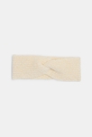 Headband maille tricot douce effet nœud blanc bébé fille