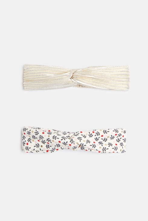 Diadema amarilla de bebé niña (juego de 2) 1