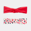 Headband velours rouge bébé fille (lot de 2)