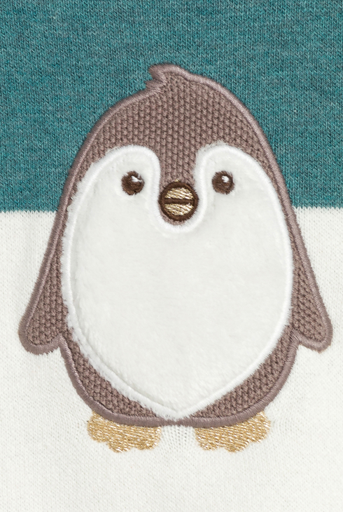 Strickpullover mit gesticktem Pinguinmotiv Kleinkind Mädchen 2