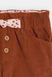 Short velours côtelé marron taille haute 3