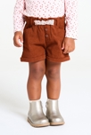 Short velours côtelé marron taille haute 4