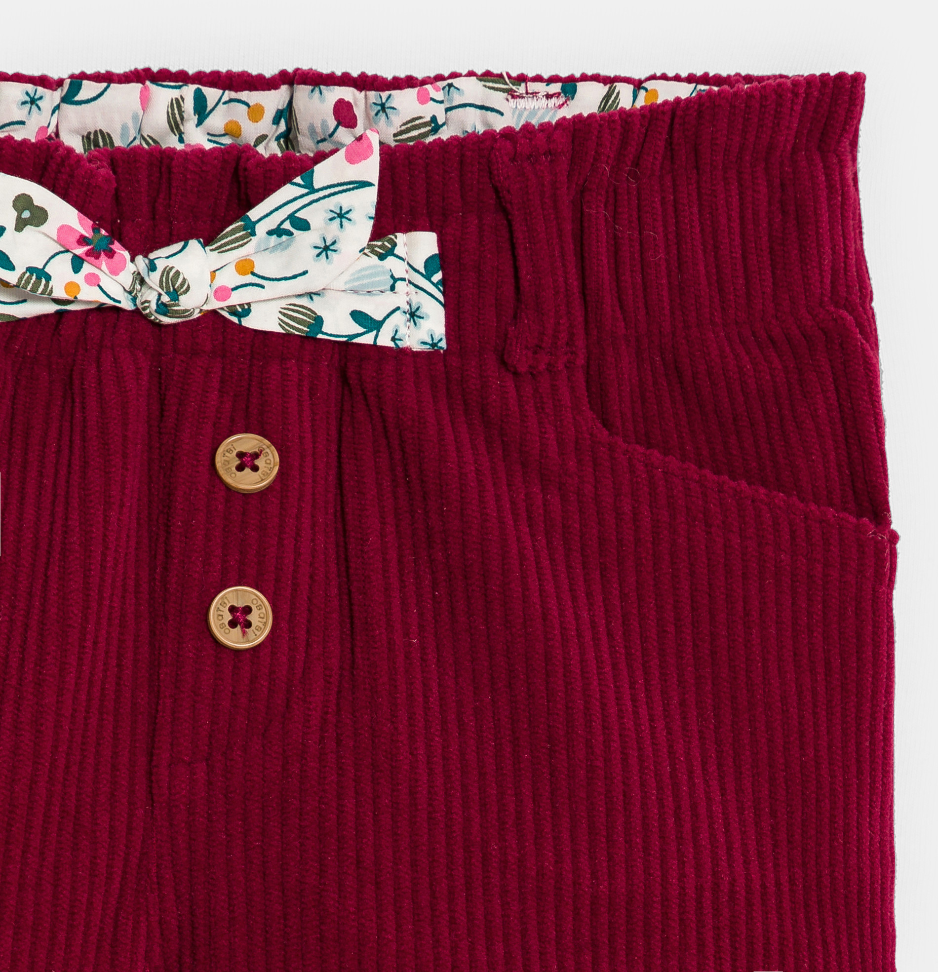 Short velours côtelé taille haute 2