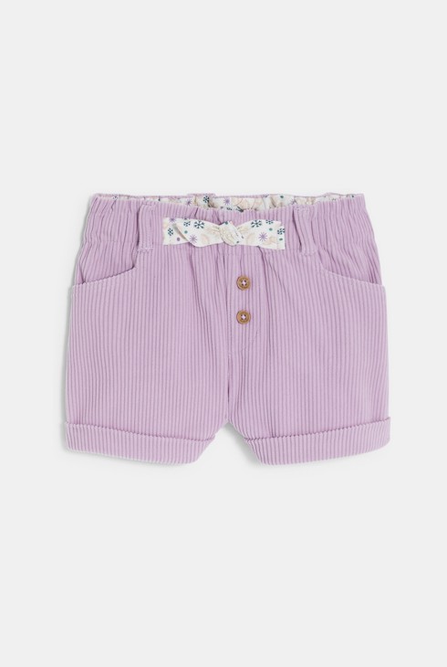 Short velours côtelé taille haute 2