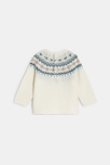 Violetter Strickpullover aus Jacquard Kleinkind Mädchen 3