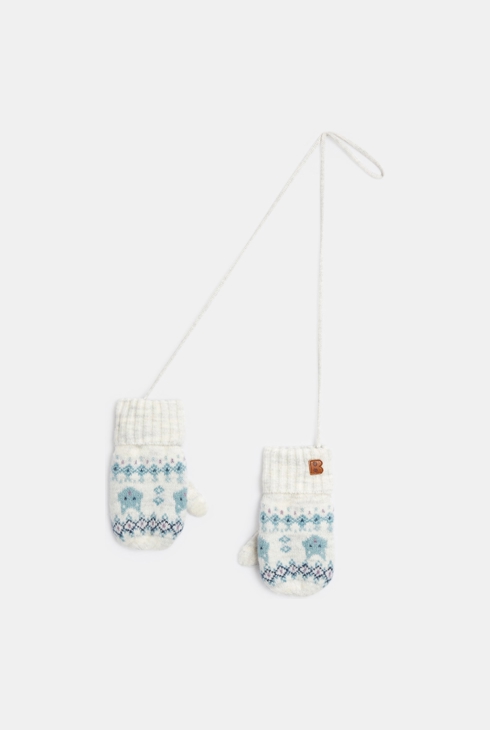 Moufles jacquard doublé montagne bébé garçon