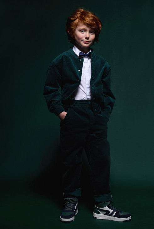 Wit overhemd met vlinderdas voor jongens 1