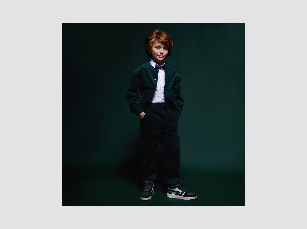 Weißes Hemd mit Fliege für Jungen 1