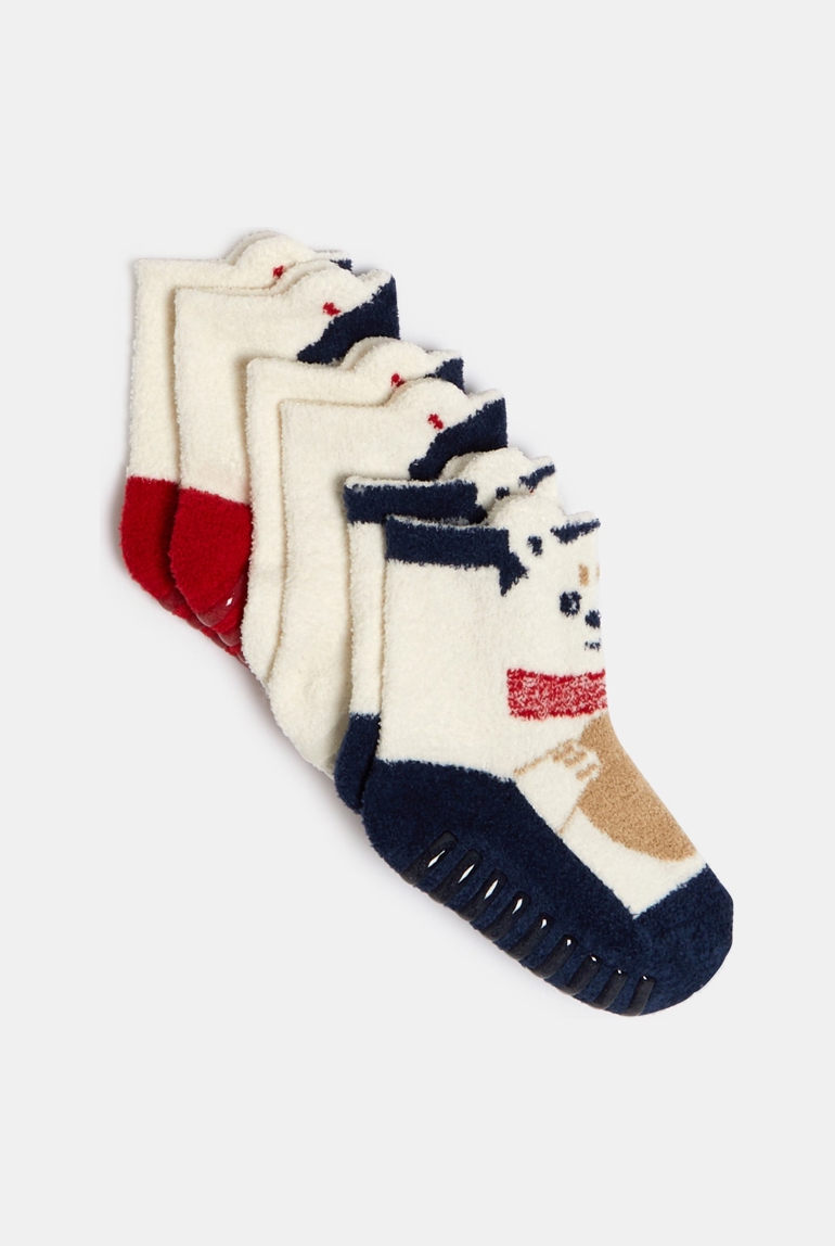 Coffret de chaussettes chaudes chat bébé garçon (lot de 3) 1