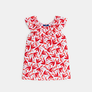 Girls' red printed T-shirt 1