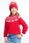 Pull de Noël rouge Fille 4
