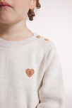 Pull maille tricot col festonné beige bébé fille 4