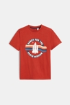 T-shirt à motif fusée orange garçon