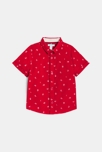 Chemise imprimée coton rouge bébé garçon
