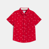 Chemise imprimée coton rouge bébé garçon