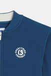 Sweat teddy zippé bleu canard Garçon