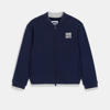 Sweat teddy zippé bleu marine Garçon